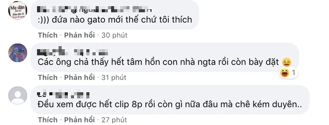 Screenshot of critical comments on Trâm Anh's video