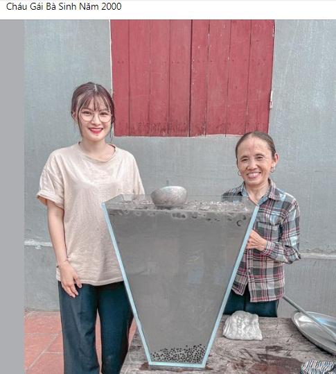 Bà Tân Vlog shows off her new dish and her granddaughter