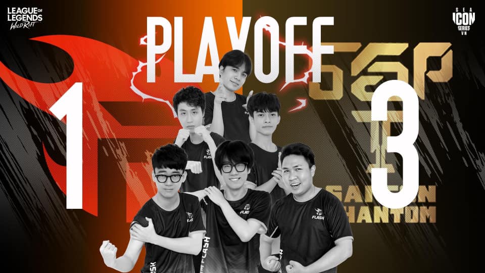 Team Flash Wild Rift squad after playoffs loss