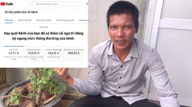 Lộc Fuho YouTube earnings screenshot