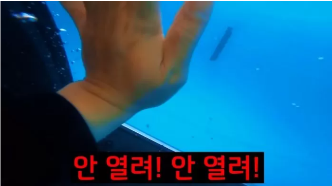 YouTuber Risks It All to Test Escaping a Sinking Car 4 But he quickly fails
