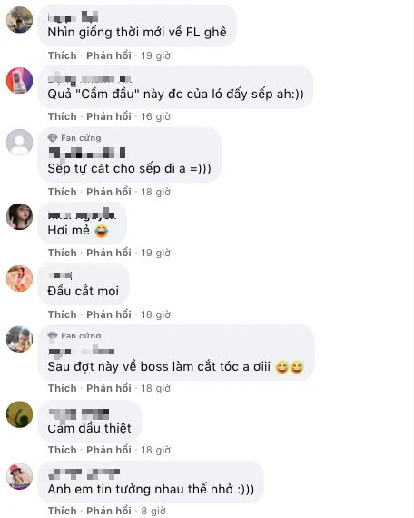 Funny fan comments on haircut