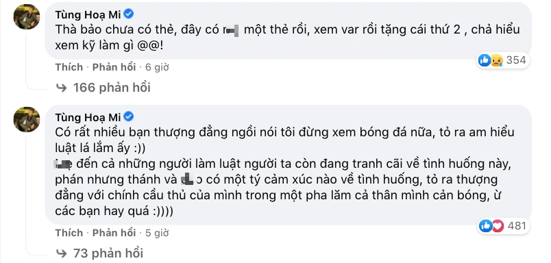 Tùng Hoạ Mi angry response