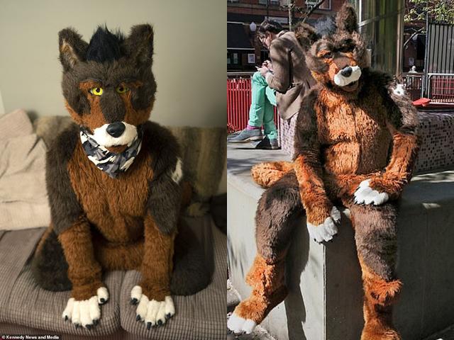 Sometimes he switches it up with a furry dog cosplay