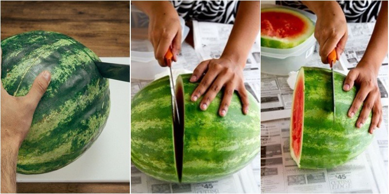 Normal way to cut a watermelon