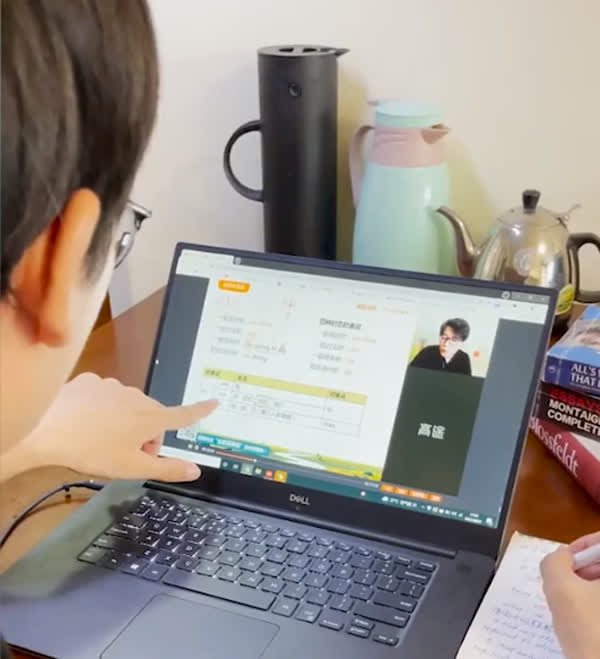 He spent a whole month improving his English skills