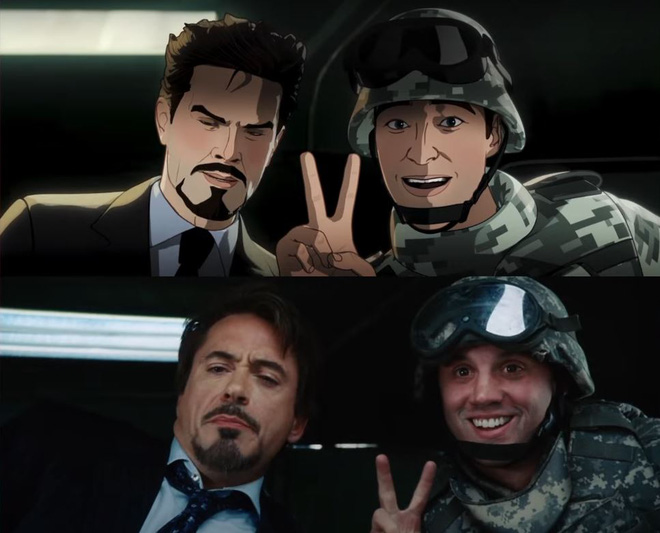 Tony Stark's first MCU scene recreated
