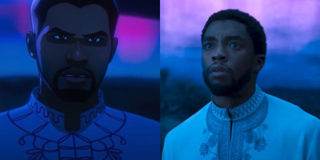 Killmonger meets T'Challa in the spirit world