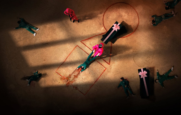 Promotional image featuring the three symbols
