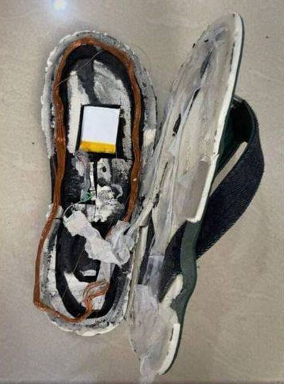 But when the sandal was taken apart, the unusual tech was revealed