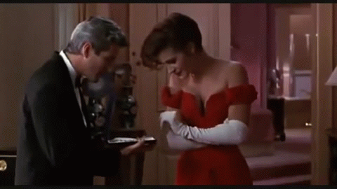Richard Gere pranks Julia Roberts in Pretty Woman