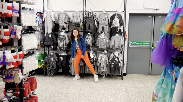 Holly McKee at the strange clothing stall