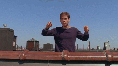 Tobey Maguire improvises in Spider-Man