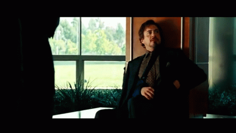 Robert Downey Jr. eating on set