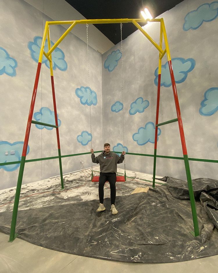 Mr Beast Plans Real-Life Squid Game with 456 Players 3 The giant swing has been recreated by Mr Beast