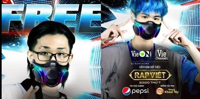Rap Việt contestants wearing Razer Zephyr masks.