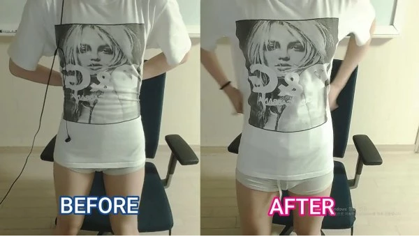 The transformation Nyangcheong demonstrates for viewers