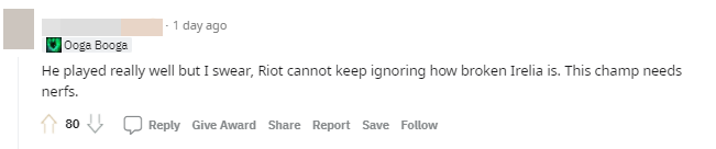 T1's Zeus Nails Smooth Irelia Pentakill, Fans Call for Nerf 3 He’s skilled but seriously, Riot can’t keep ignoring how broken Irelia is. This champion needs a nerf