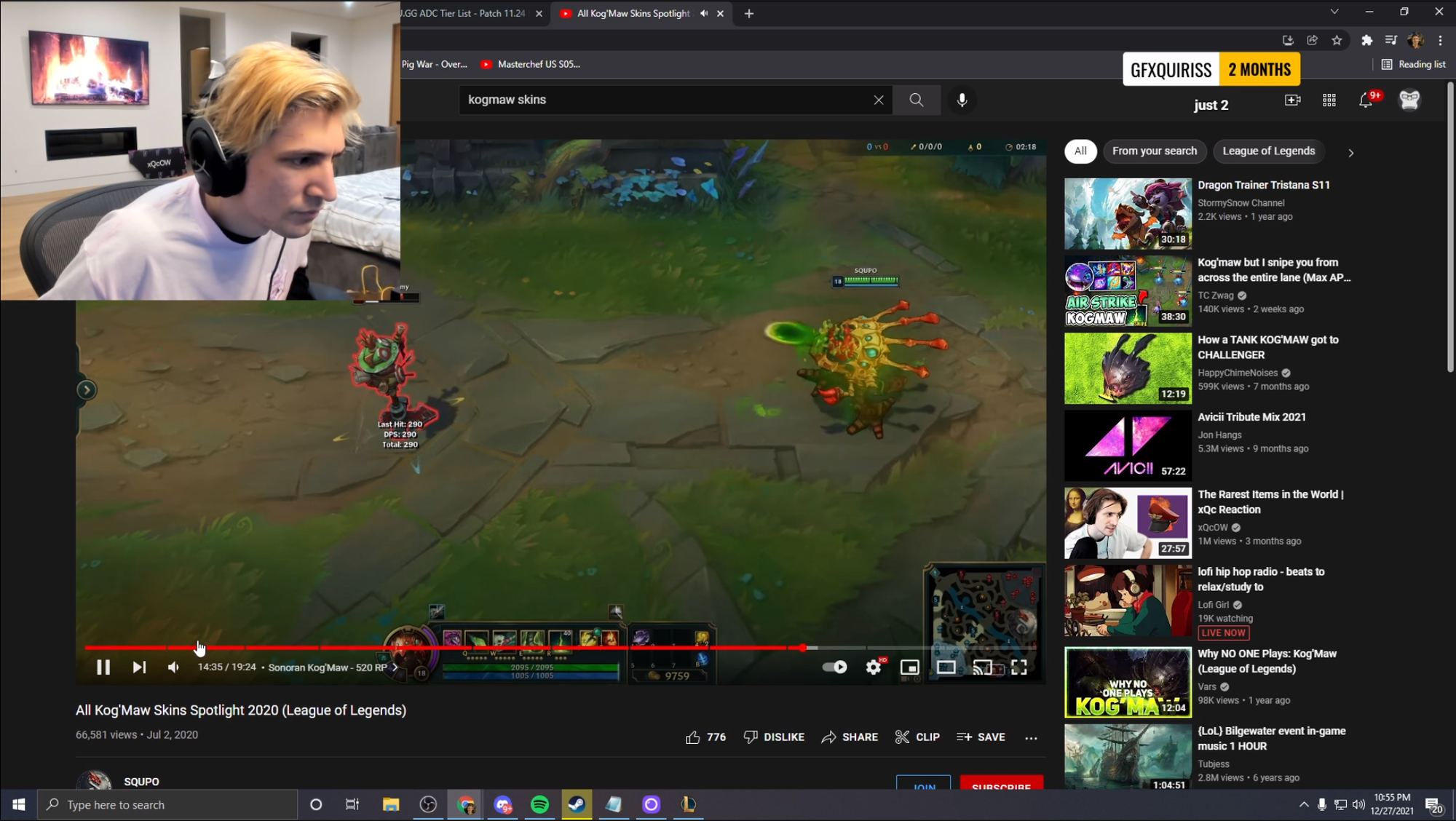 Streamer xQcOW Calls LoL Players Weak but Gets Called Out 5 Carefully checking out champion skins