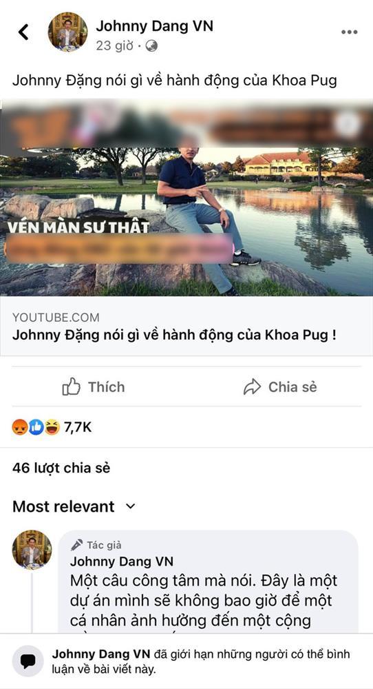 Khoa Pug’s YouTube Gains 150K Followers Overnight Amid Johnny Đặng Drama 6 Johnny Đặng’s personal fanpage also limits comments