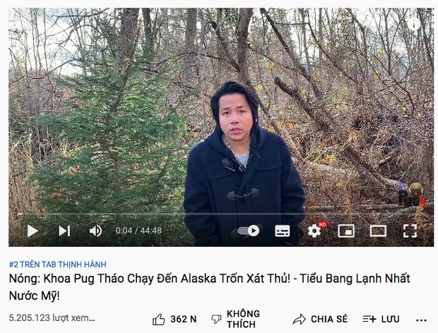Khoa Pug's 'escape' trip to Alaska video