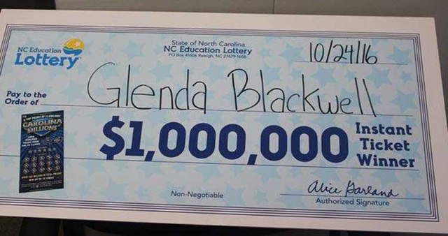 Unexpected Ways Ordinary People Became Millionaires 1 Glenda Blackwell holding her winning lottery ticket