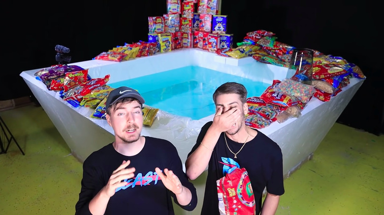 Mr Beast working with his team