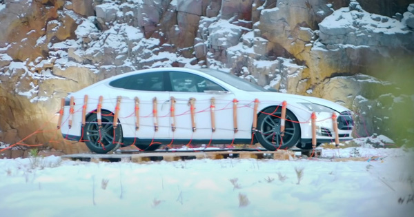 YouTuber Blows Up Tesla After $20K Battery Repair Bill 1 Tesla Model S wrapped in explosives