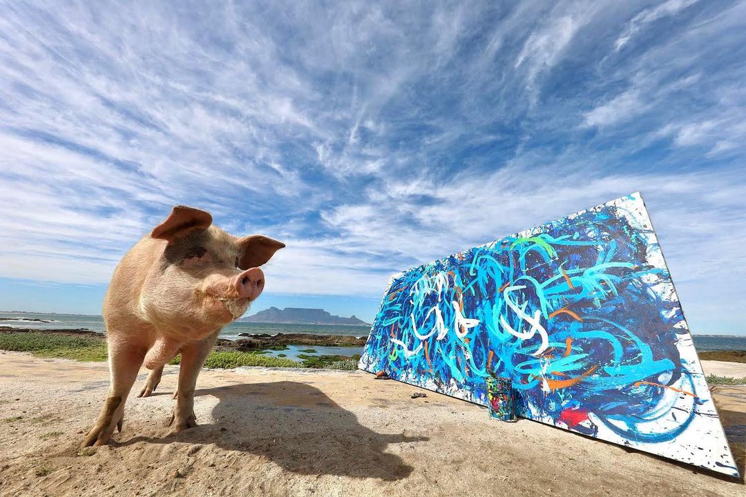 One of Pig Caso's artworks