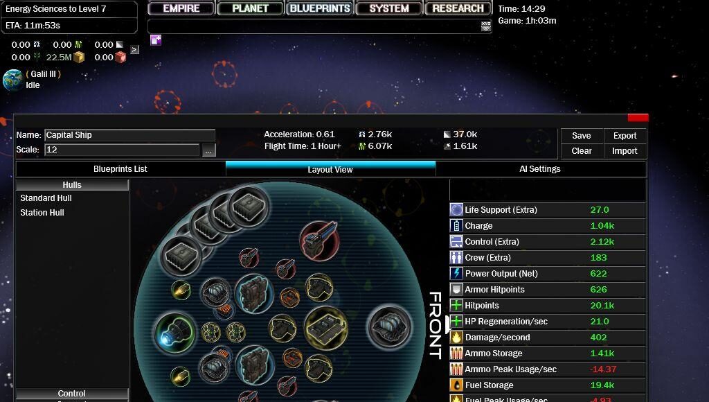 Massive spaceships in Star Ruler