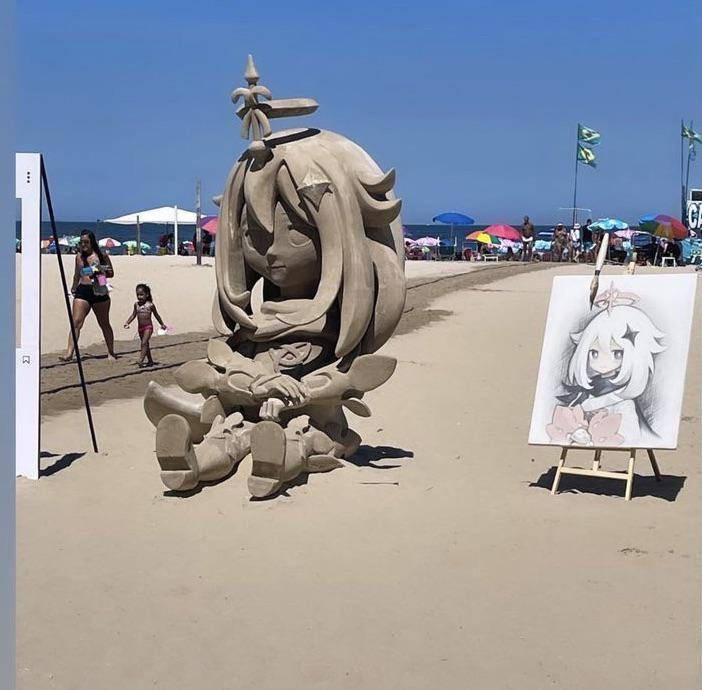 Paimon sculpture stirs excitement online