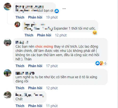 Fans’ positive reactions after hearing about Lộc Fuho’s car purchase
