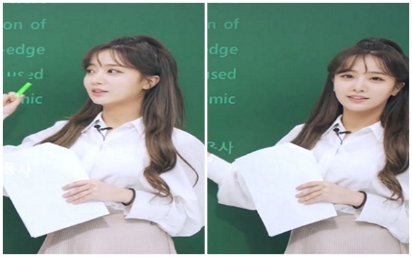 Streamer Minjung Finds Fame as an English Tutor Instead 3 Minjung during an online English lesson