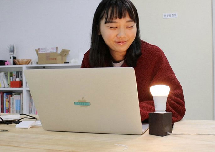 Her famous breakup light invention