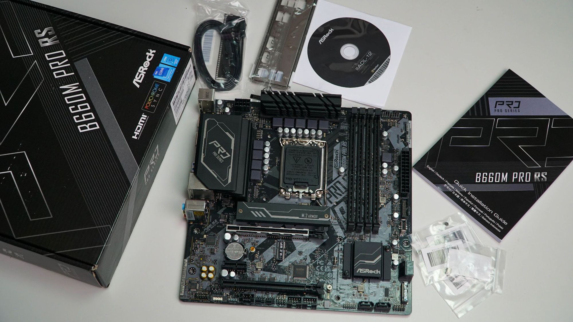 ASRock B660M Pro RS motherboard close-up