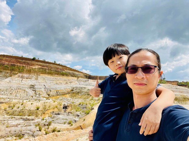 Nguyen Binh Nam and his son Nam Long