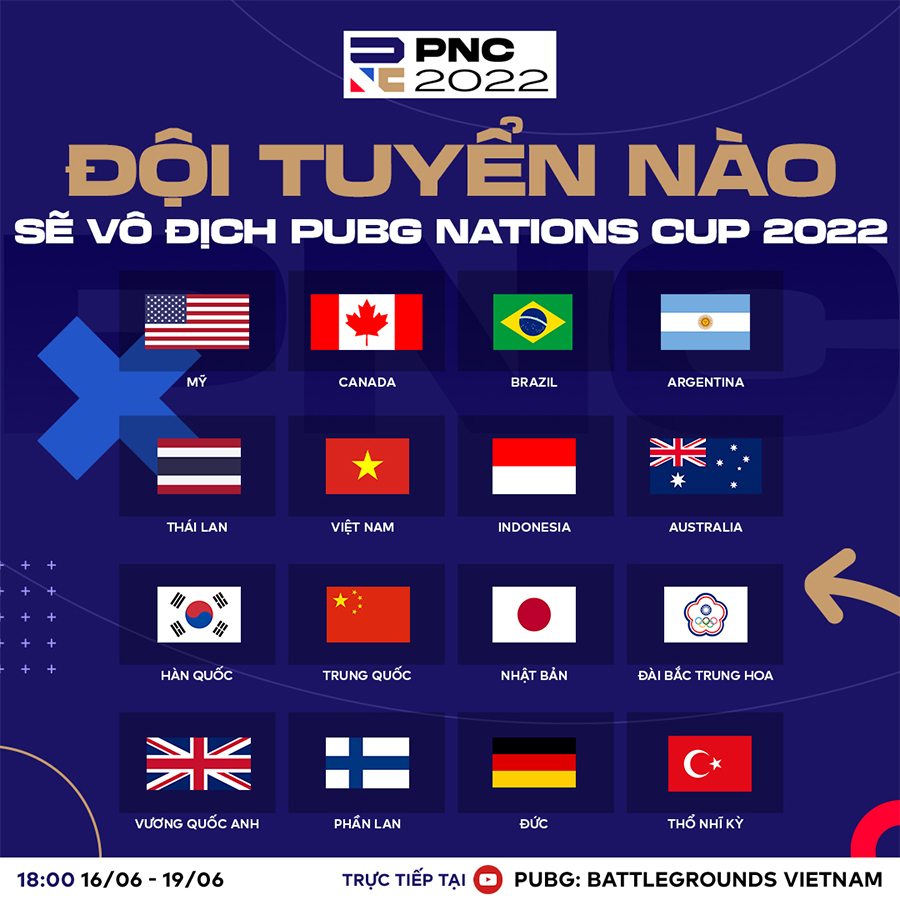 Vietnam PUBG team at PUBG Nations Cup 2022