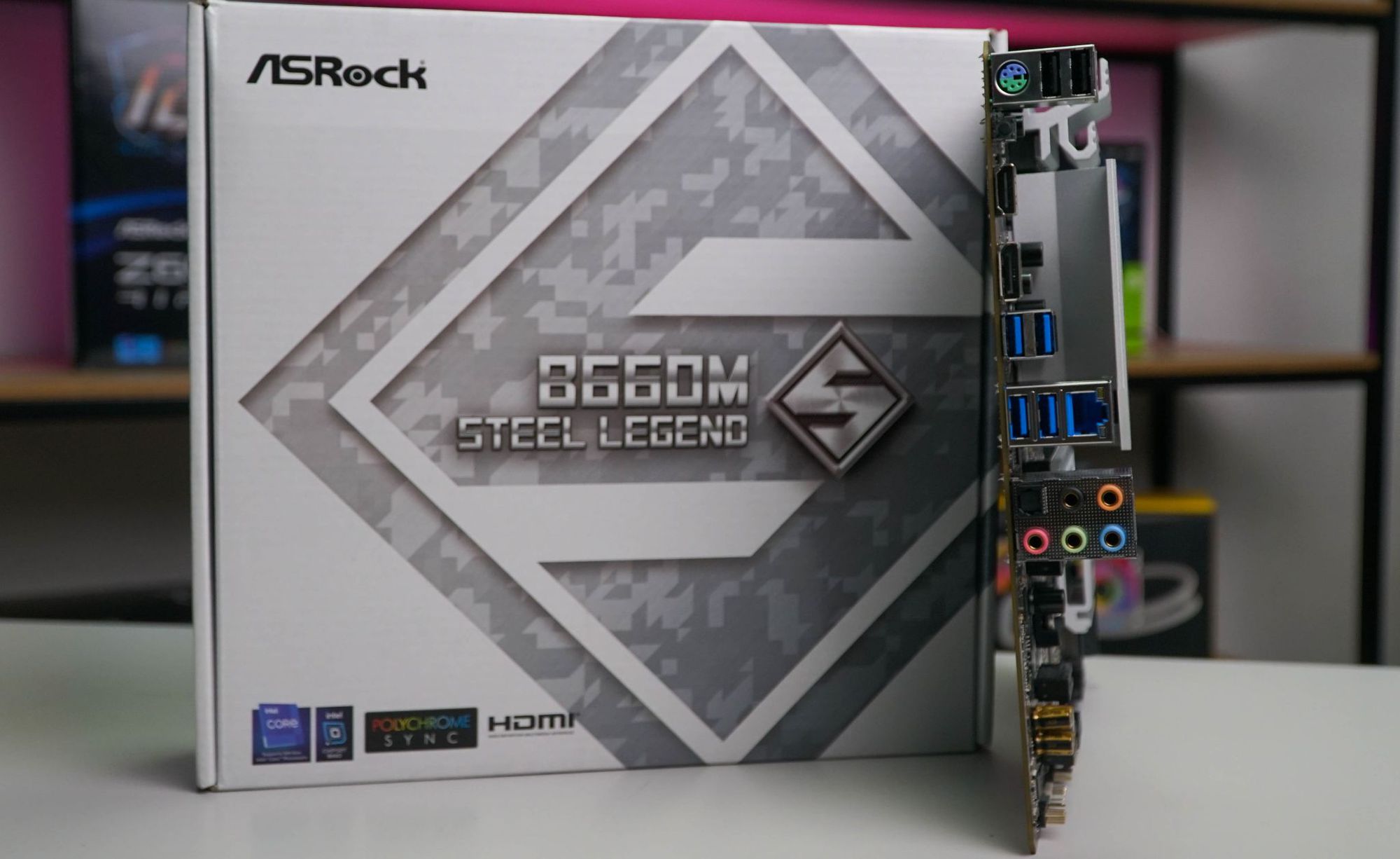 Rear I/O panel of ASRock B660M Steel Legend