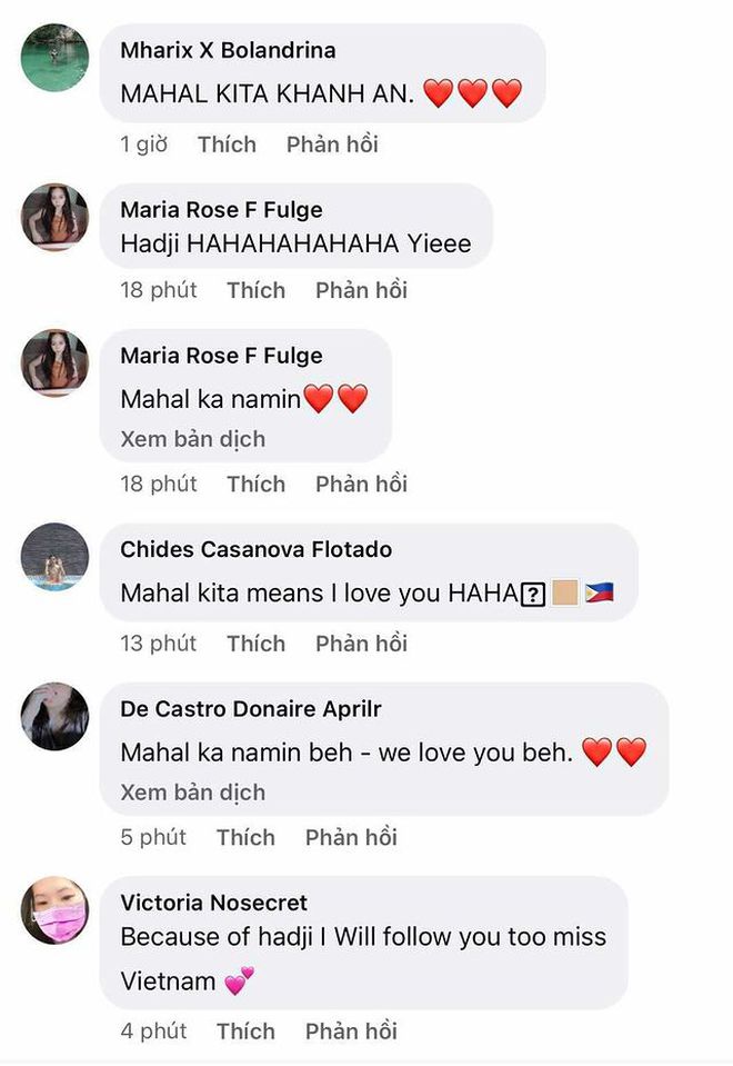 Positive comments from international fans