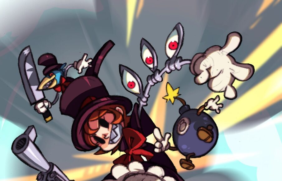 Peacock character with Avery Unit from Skullgirls