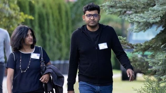 Twitter CEO Parag Agrawal and wife Vineeta Agarwal at Allen & Company Sun Valley Conference