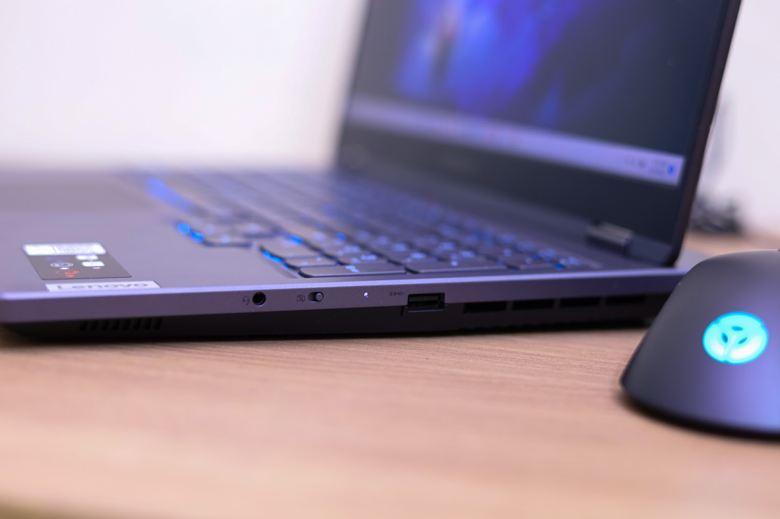 Lenovo Legion 5i 2022 Review: Smooth Gaming Powerhouse 3 Right side with 3.5mm combo audio jack, webcam kill switch, and USB port