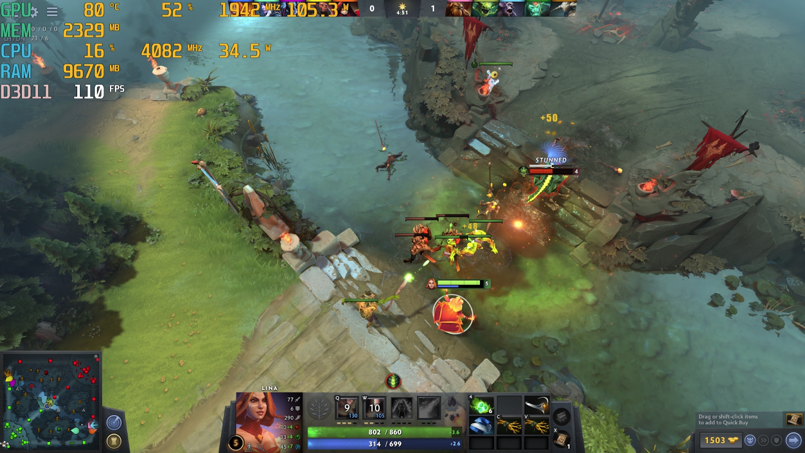 Lenovo Legion 5i 2022 Review: Smooth Gaming Powerhouse 12 Stable 110-120 fps in DOTA 2