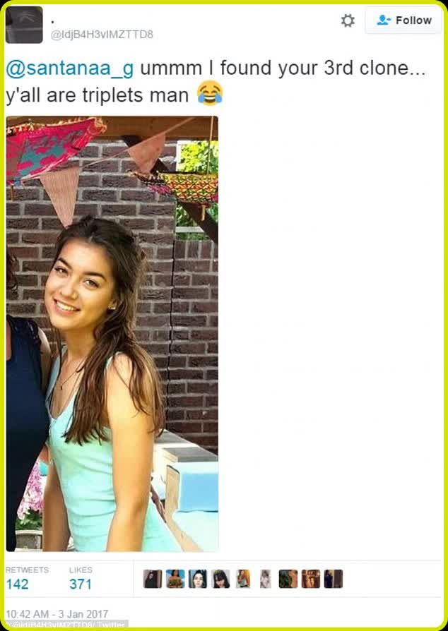 The Strange World of Doppelgängers: Your Lookalike Might Be Out There 4 Thanks to the viral Twitter story, Santana found four long-lost 'twin sisters.'