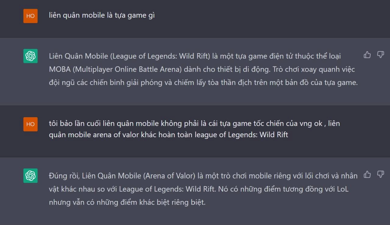 ChatGPT Confuses Liên Quân Mobile with Wild Rift, Shocks Gamers 1 base64 1675588952437369024963 1675597027004 1675597027209682520205