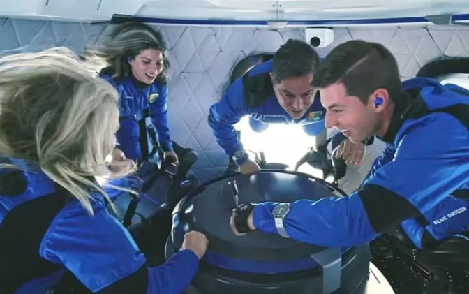 Everyone had to complete zero-gravity training before the trip