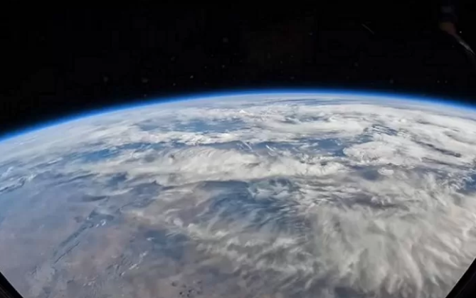 Earth as seen from space in his video