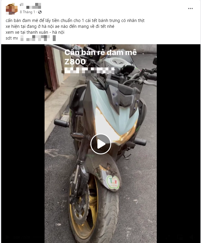 Now the fanpage is selling motorbikes