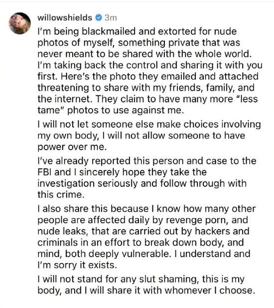The Hunger Games Actress Outsmarted Hacker Threatening to Leak Photos 2 Hacker's threatening message