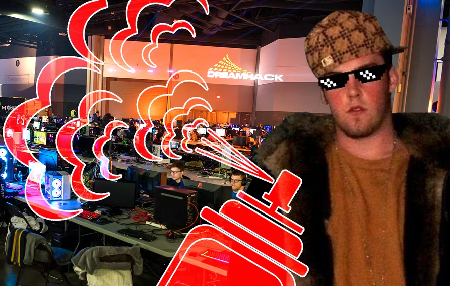 YouTuber Banned After Spraying Deodorant at DreamHack Crowd 1 Boogles - the mischievous YouTuber in the story